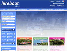 Tablet Screenshot of hireboat.com